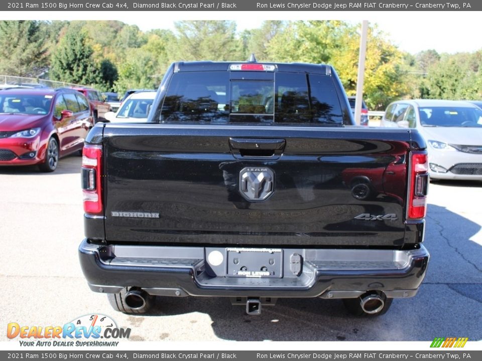 2021 Ram 1500 Big Horn Crew Cab 4x4 Diamond Black Crystal Pearl / Black Photo #6