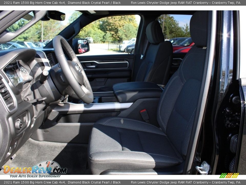2021 Ram 1500 Big Horn Crew Cab 4x4 Diamond Black Crystal Pearl / Black Photo #10