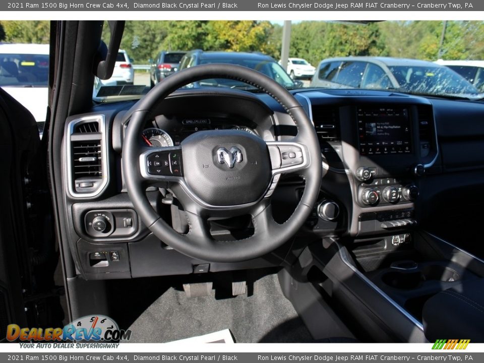 2021 Ram 1500 Big Horn Crew Cab 4x4 Diamond Black Crystal Pearl / Black Photo #13