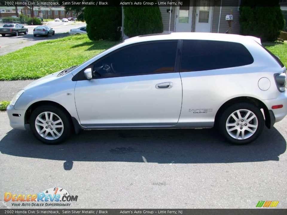 2002 Honda Civic Si Hatchback Satin Silver Metallic / Black Photo #2