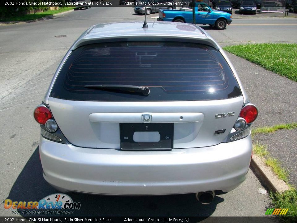 2002 Honda Civic Si Hatchback Satin Silver Metallic / Black Photo #3