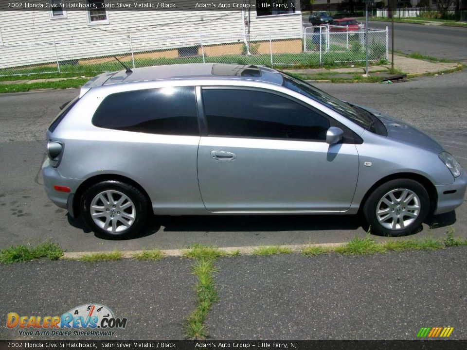 2002 Honda Civic Si Hatchback Satin Silver Metallic / Black Photo #4
