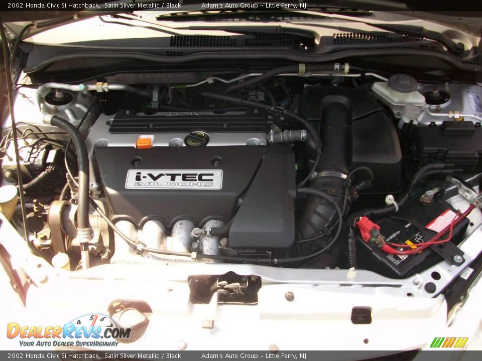 2002 Honda Civic Si Hatchback Satin Silver Metallic / Black Photo #8