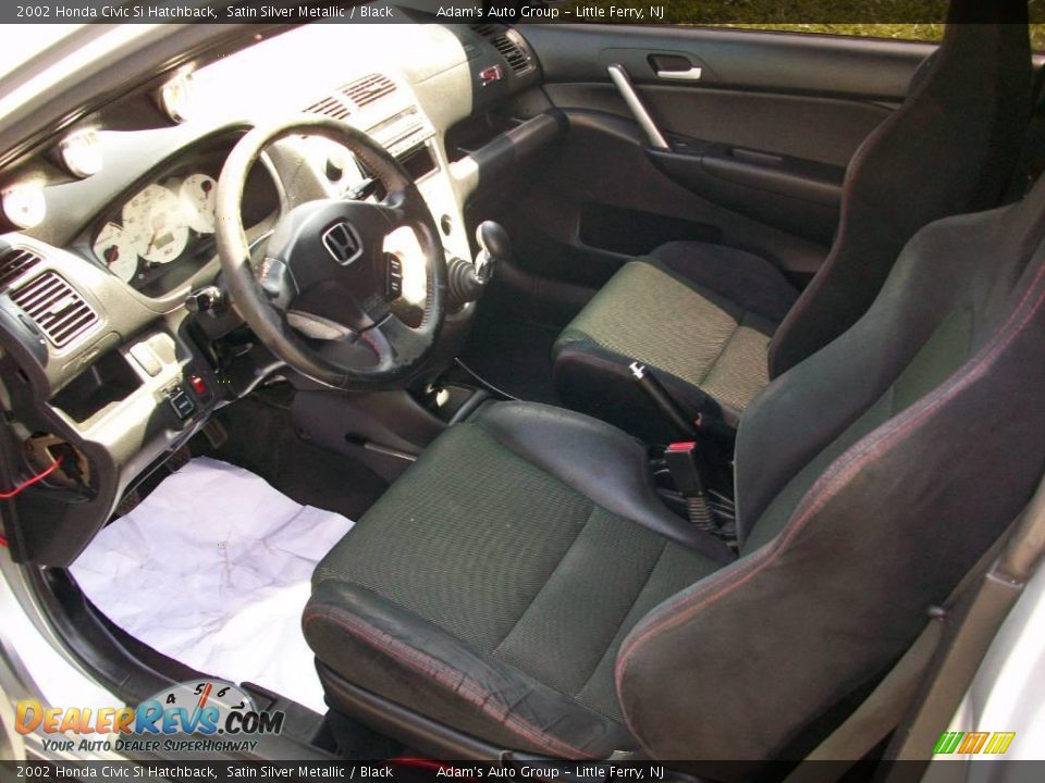 2002 Honda Civic Si Hatchback Satin Silver Metallic / Black Photo #9