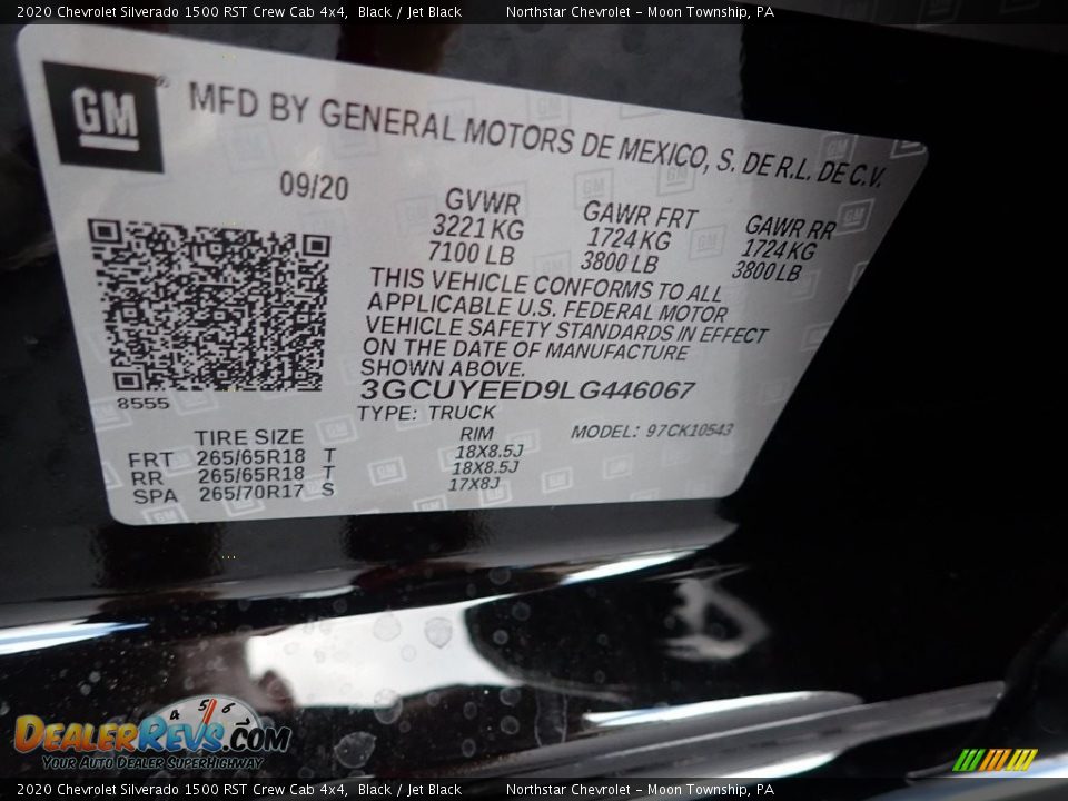 2020 Chevrolet Silverado 1500 RST Crew Cab 4x4 Black / Jet Black Photo #15