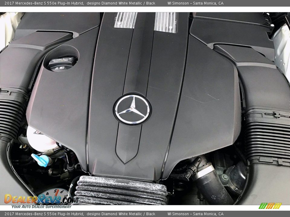 2017 Mercedes-Benz S 550e Plug-In Hybrid designo Diamond White Metallic / Black Photo #31