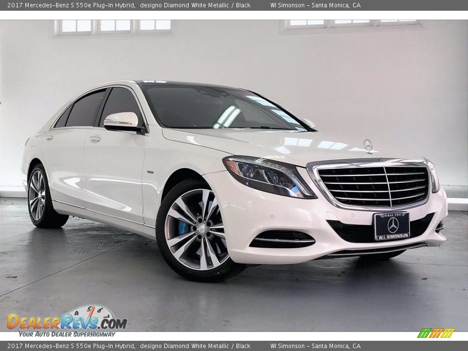 2017 Mercedes-Benz S 550e Plug-In Hybrid designo Diamond White Metallic / Black Photo #34