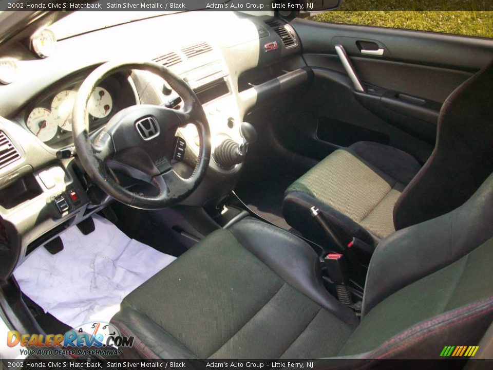 2002 Honda Civic Si Hatchback Satin Silver Metallic / Black Photo #16