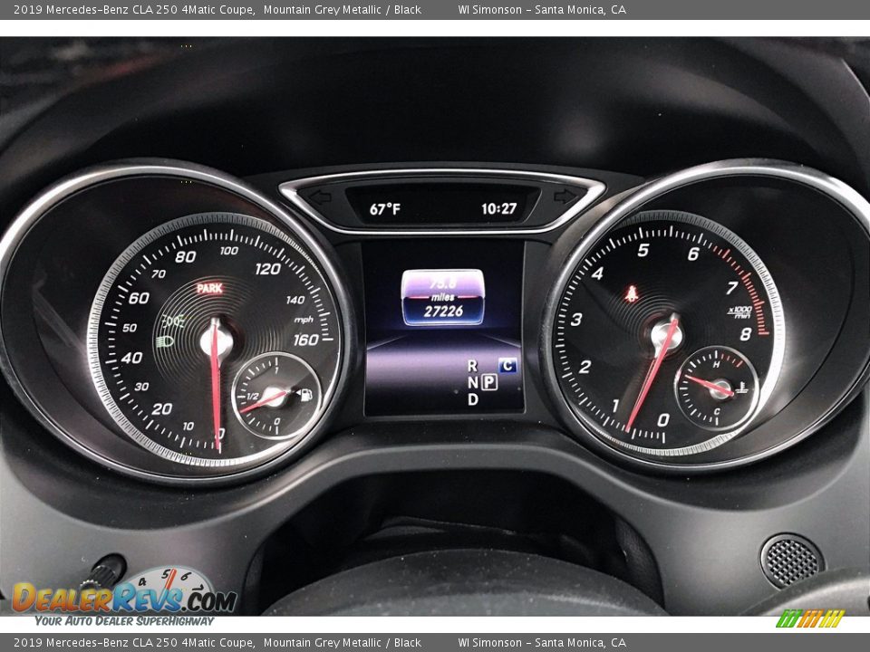 2019 Mercedes-Benz CLA 250 4Matic Coupe Mountain Grey Metallic / Black Photo #20