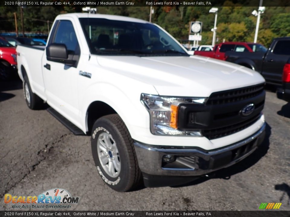 2020 Ford F150 XL Regular Cab 4x4 Oxford White / Medium Earth Gray Photo #3