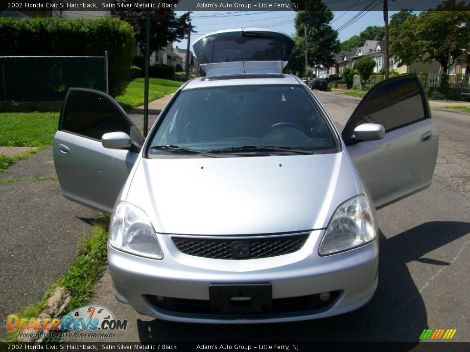 2002 Honda Civic Si Hatchback Satin Silver Metallic / Black Photo #23