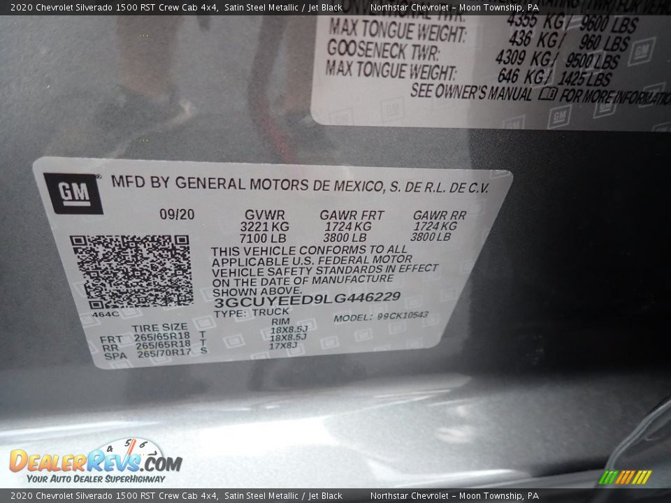 2020 Chevrolet Silverado 1500 RST Crew Cab 4x4 Satin Steel Metallic / Jet Black Photo #16