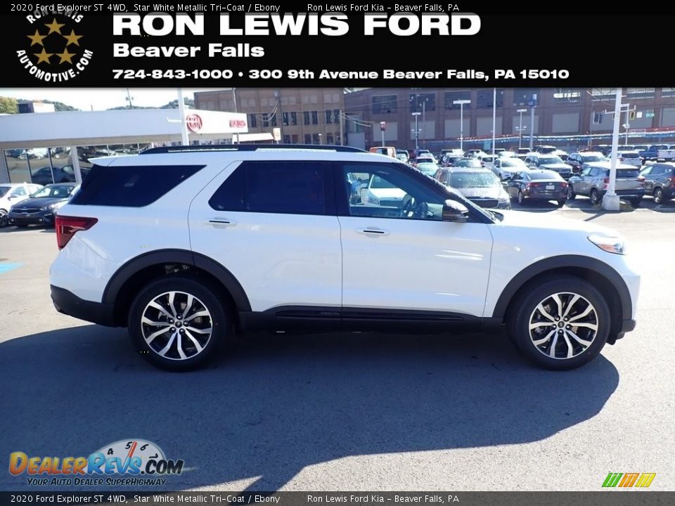 2020 Ford Explorer ST 4WD Star White Metallic Tri-Coat / Ebony Photo #1