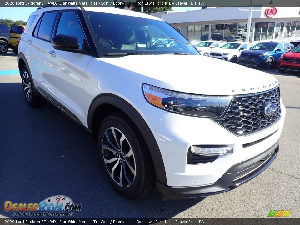 2020 Ford Explorer ST 4WD Star White Metallic Tri-Coat / Ebony Photo #3