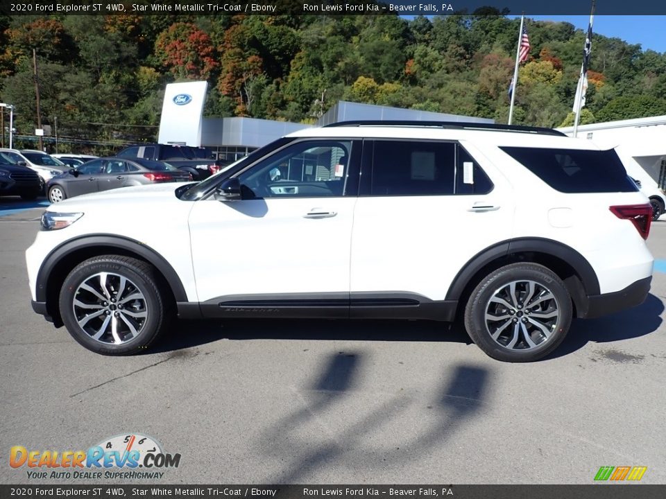 2020 Ford Explorer ST 4WD Star White Metallic Tri-Coat / Ebony Photo #6