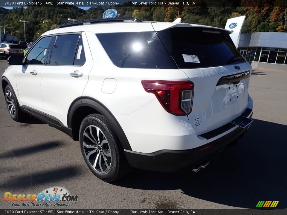 2020 Ford Explorer ST 4WD Star White Metallic Tri-Coat / Ebony Photo #7