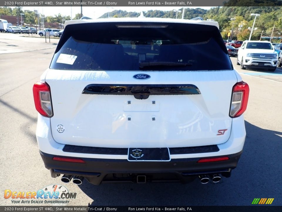 2020 Ford Explorer ST 4WD Star White Metallic Tri-Coat / Ebony Photo #8