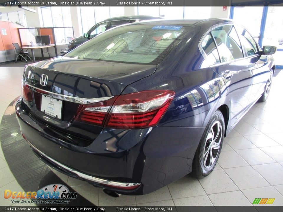 2017 Honda Accord LX Sedan Obsidian Blue Pearl / Gray Photo #7