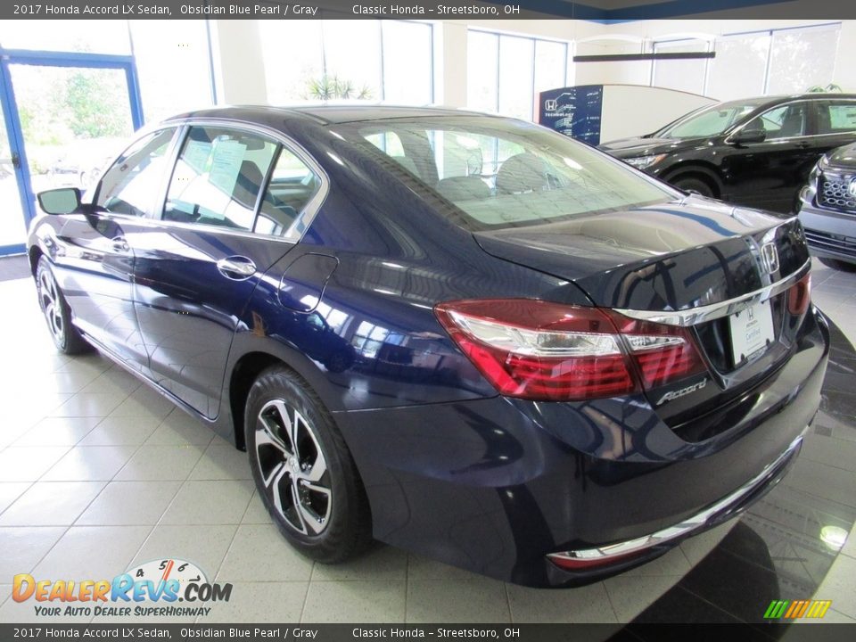 2017 Honda Accord LX Sedan Obsidian Blue Pearl / Gray Photo #9