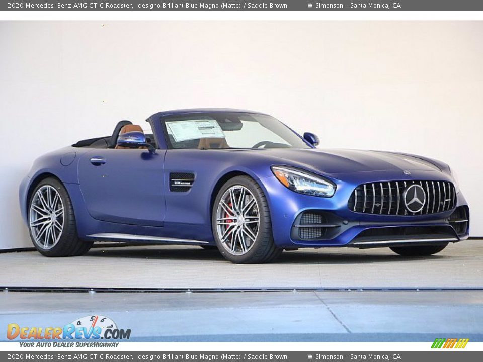 designo Brilliant Blue Magno (Matte) 2020 Mercedes-Benz AMG GT C Roadster Photo #2