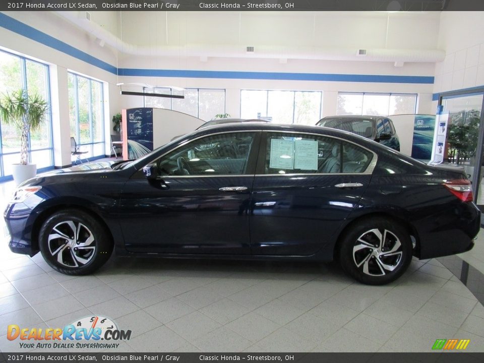 2017 Honda Accord LX Sedan Obsidian Blue Pearl / Gray Photo #10