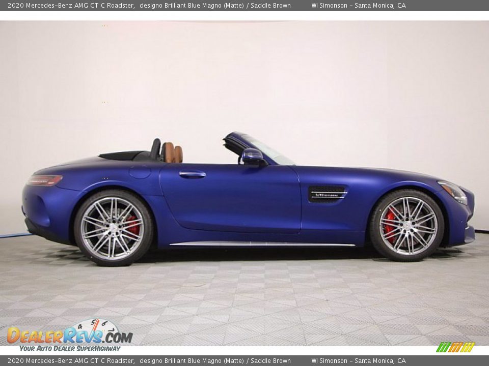 designo Brilliant Blue Magno (Matte) 2020 Mercedes-Benz AMG GT C Roadster Photo #5