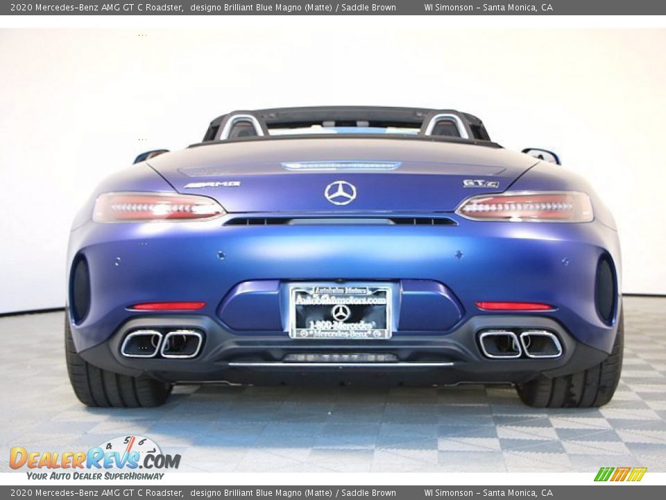 2020 Mercedes-Benz AMG GT C Roadster designo Brilliant Blue Magno (Matte) / Saddle Brown Photo #7