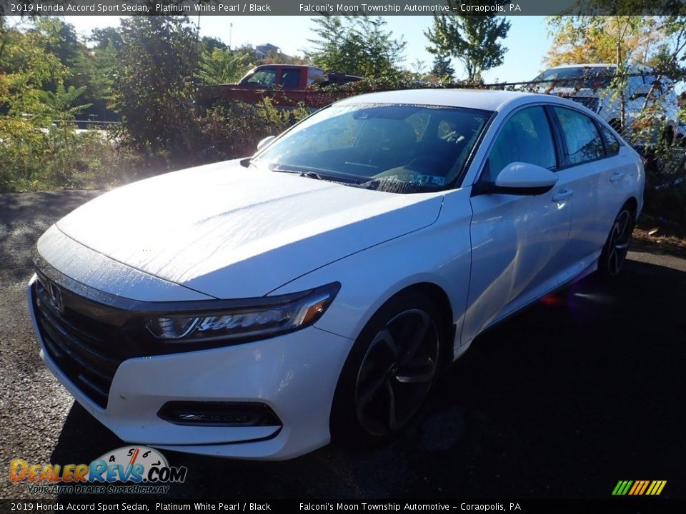 2019 Honda Accord Sport Sedan Platinum White Pearl / Black Photo #1