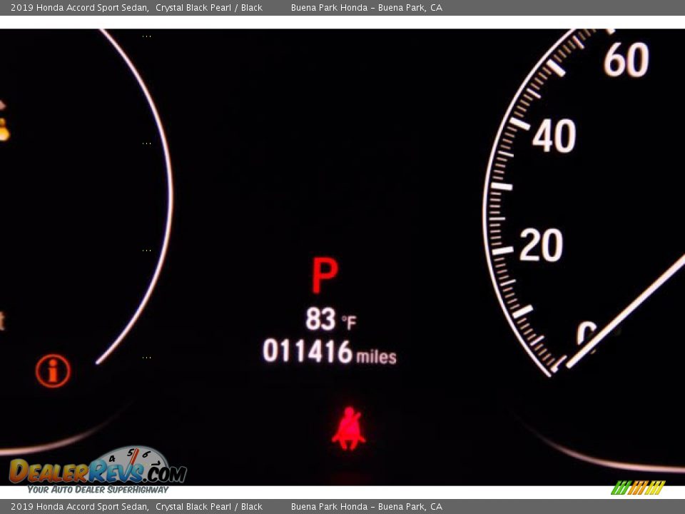 2019 Honda Accord Sport Sedan Crystal Black Pearl / Black Photo #6