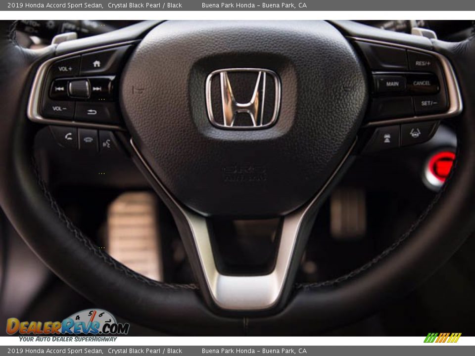 2019 Honda Accord Sport Sedan Crystal Black Pearl / Black Photo #13