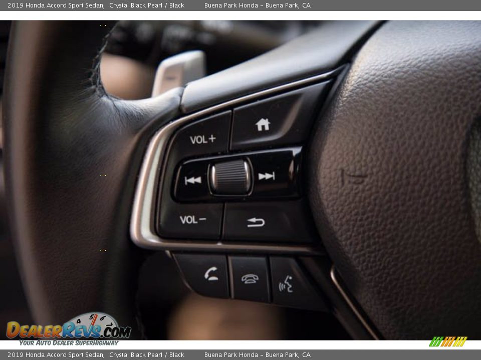 2019 Honda Accord Sport Sedan Crystal Black Pearl / Black Photo #14