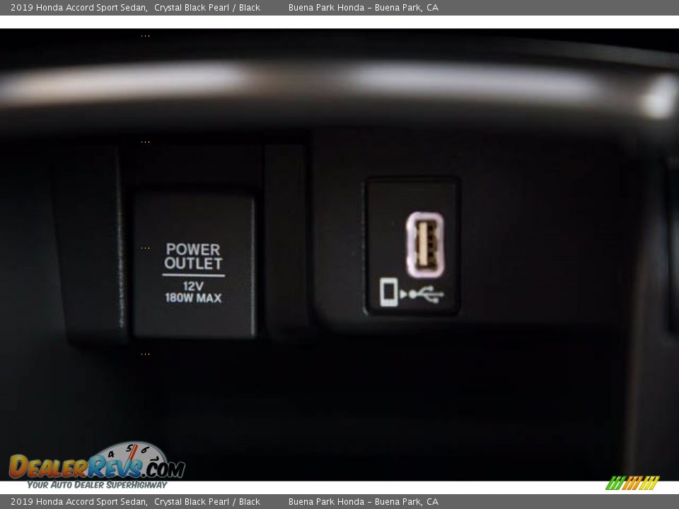 2019 Honda Accord Sport Sedan Crystal Black Pearl / Black Photo #17