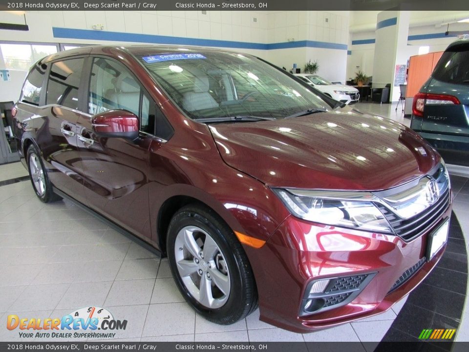 2018 Honda Odyssey EX Deep Scarlet Pearl / Gray Photo #3