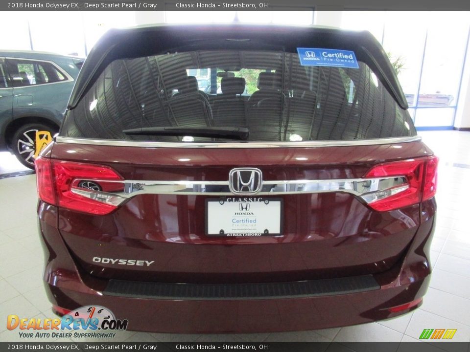 2018 Honda Odyssey EX Deep Scarlet Pearl / Gray Photo #8