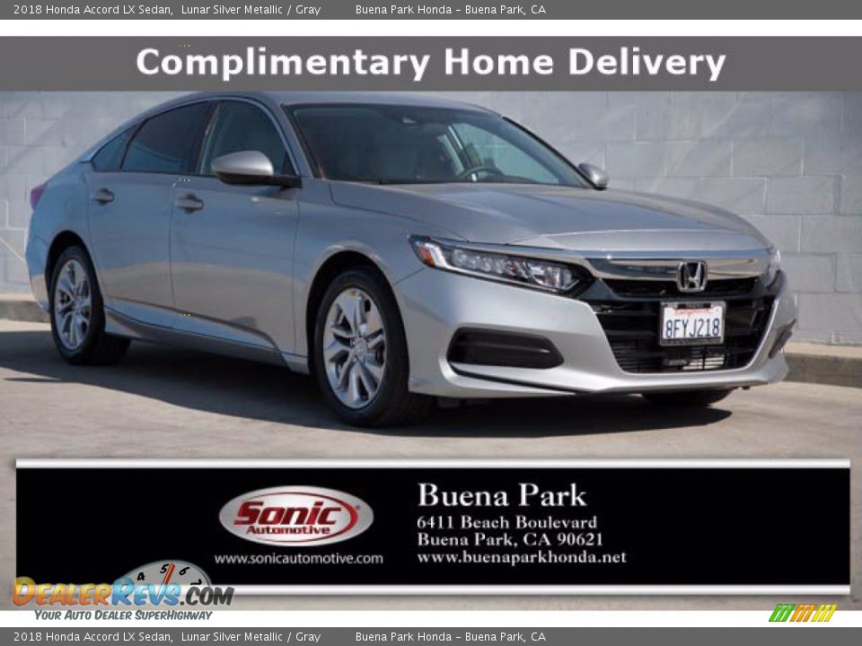 2018 Honda Accord LX Sedan Lunar Silver Metallic / Gray Photo #1