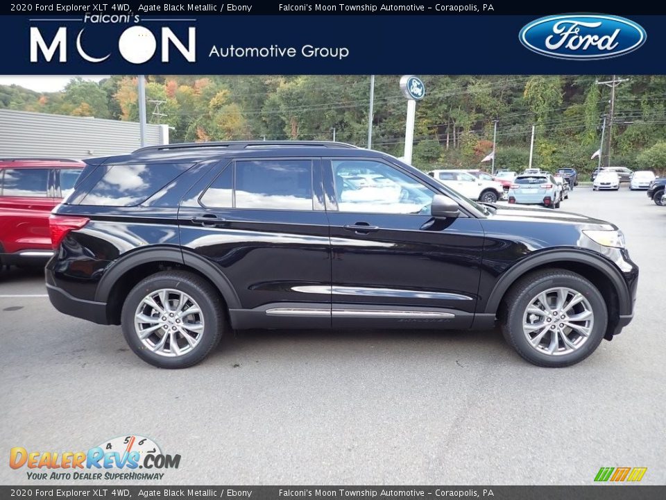 2020 Ford Explorer XLT 4WD Agate Black Metallic / Ebony Photo #1