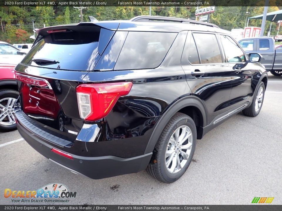 2020 Ford Explorer XLT 4WD Agate Black Metallic / Ebony Photo #2