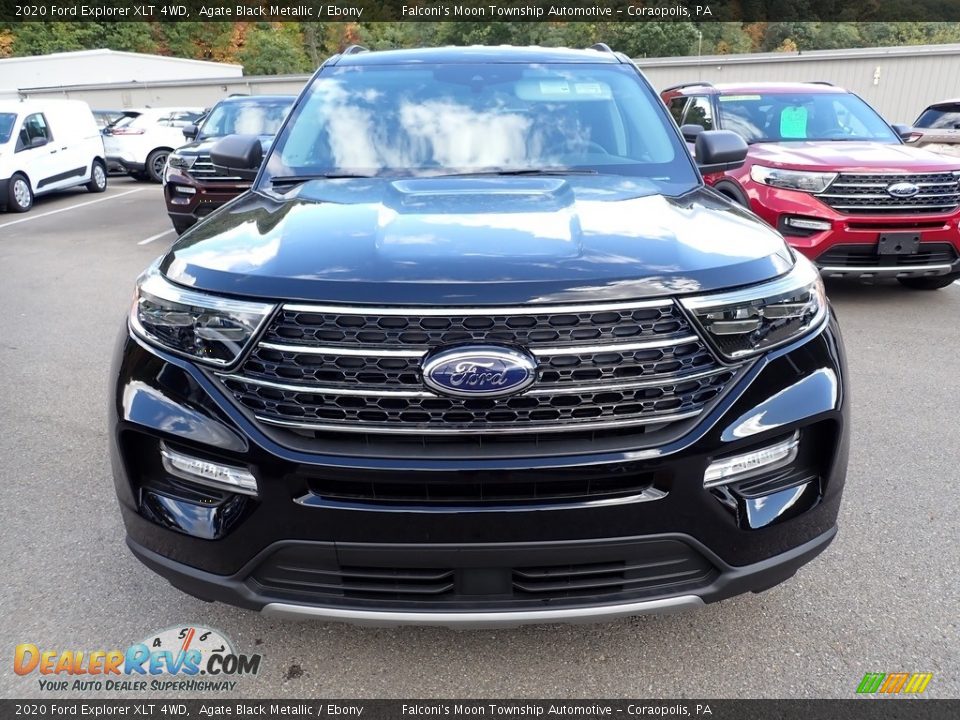 2020 Ford Explorer XLT 4WD Agate Black Metallic / Ebony Photo #4