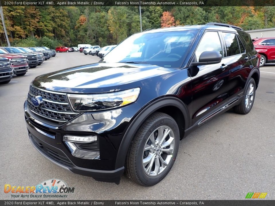 2020 Ford Explorer XLT 4WD Agate Black Metallic / Ebony Photo #5