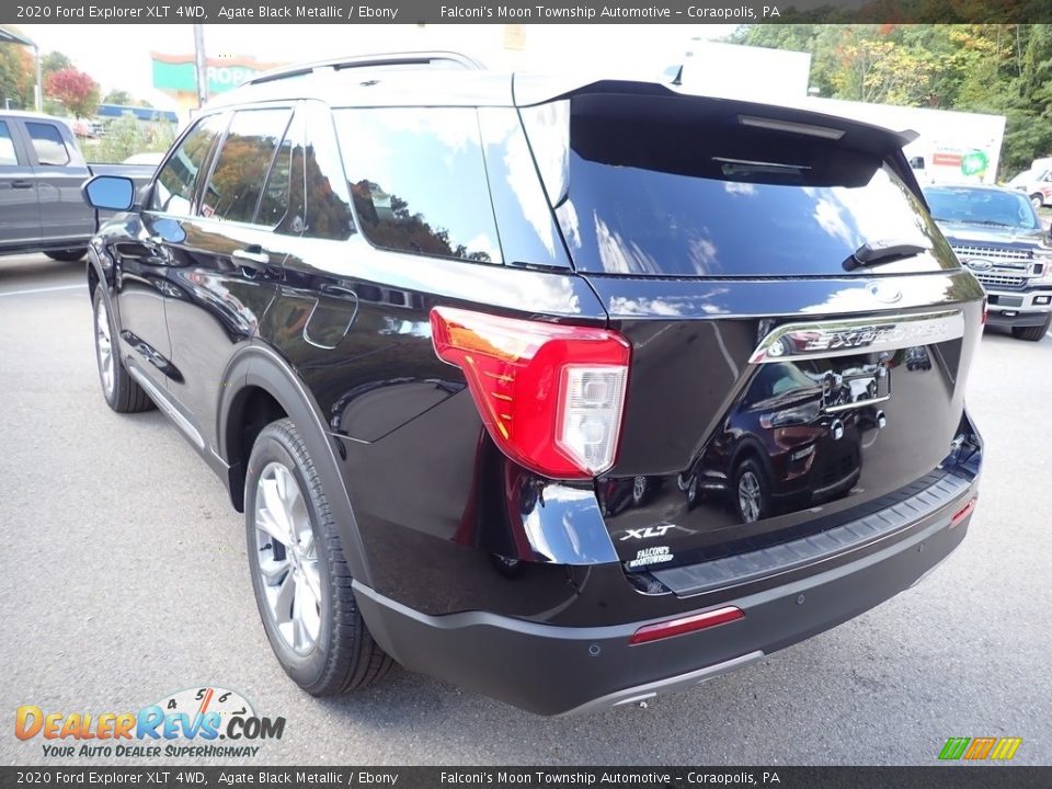 2020 Ford Explorer XLT 4WD Agate Black Metallic / Ebony Photo #6