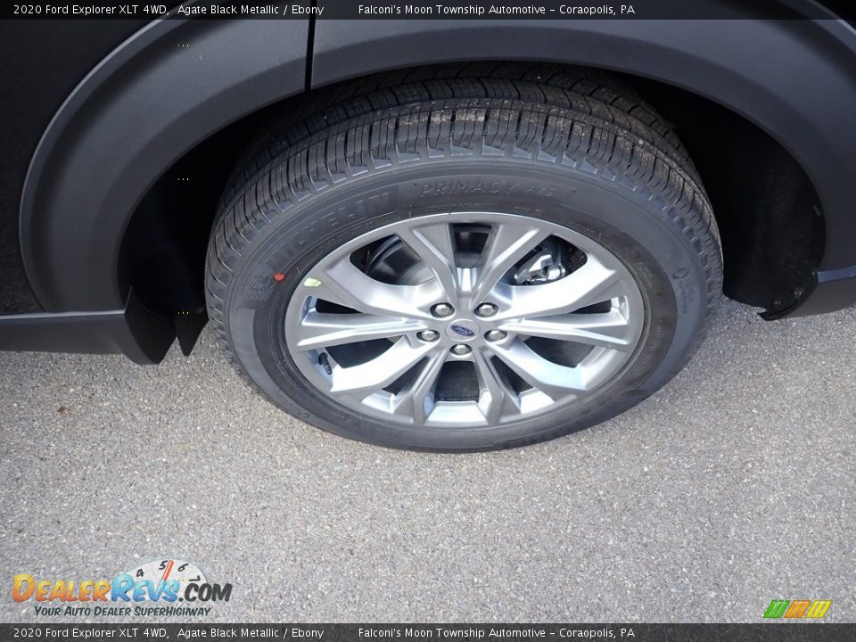 2020 Ford Explorer XLT 4WD Agate Black Metallic / Ebony Photo #7