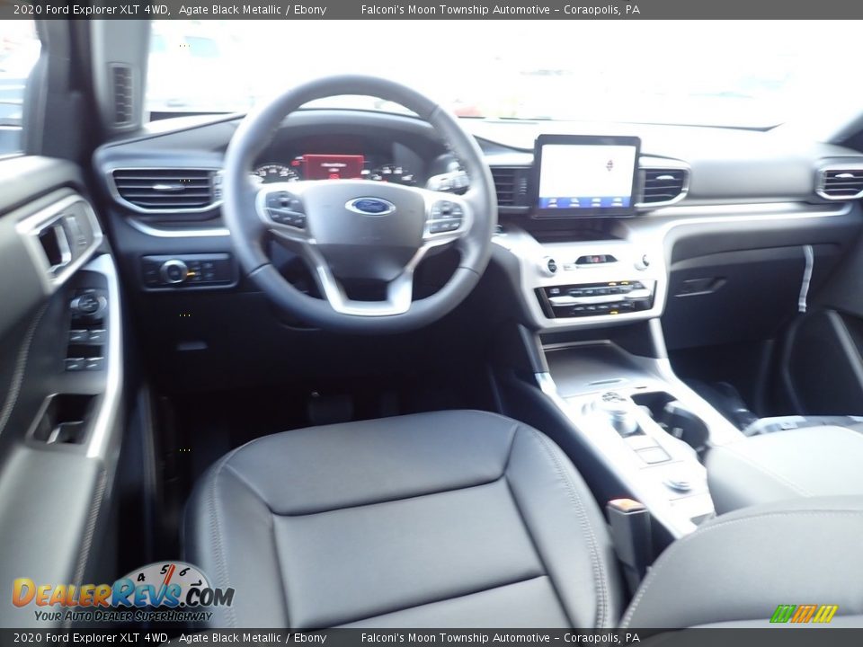 2020 Ford Explorer XLT 4WD Agate Black Metallic / Ebony Photo #9