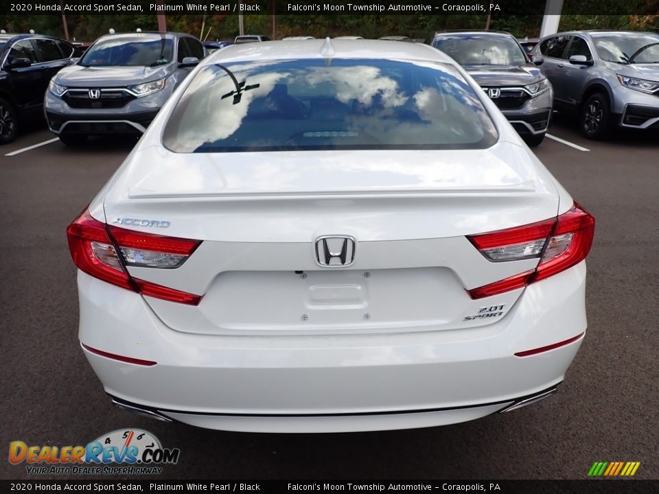 2020 Honda Accord Sport Sedan Platinum White Pearl / Black Photo #4