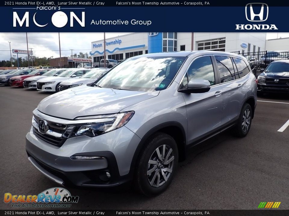 2021 Honda Pilot EX-L AWD Lunar Silver Metallic / Gray Photo #1