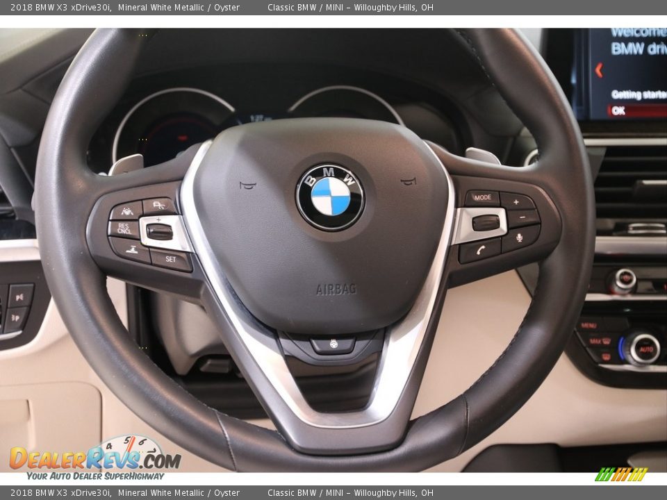 2018 BMW X3 xDrive30i Mineral White Metallic / Oyster Photo #7