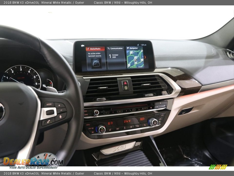 2018 BMW X3 xDrive30i Mineral White Metallic / Oyster Photo #9