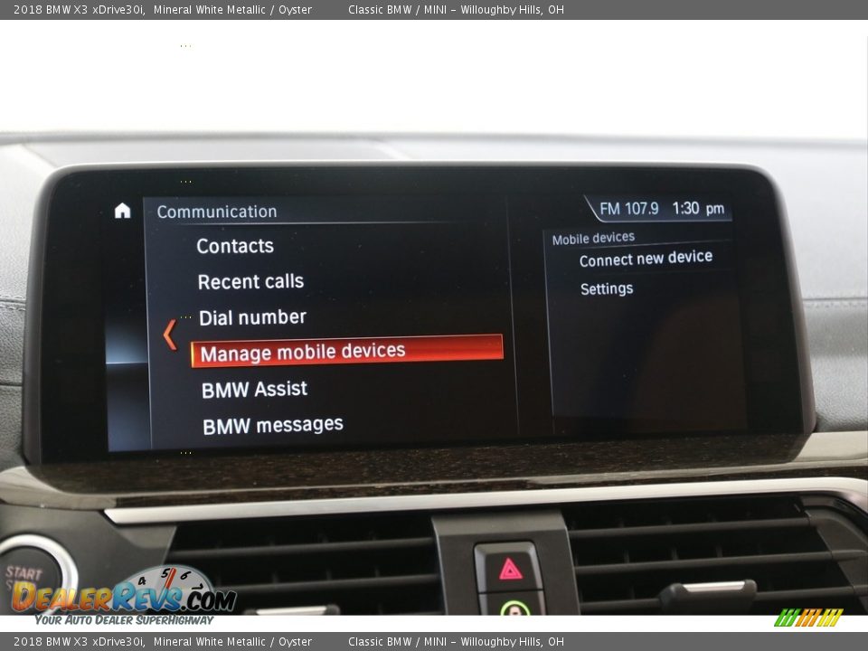 2018 BMW X3 xDrive30i Mineral White Metallic / Oyster Photo #13