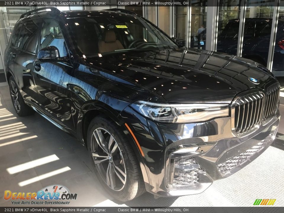 2021 BMW X7 xDrive40i Black Sapphire Metallic / Cognac Photo #1