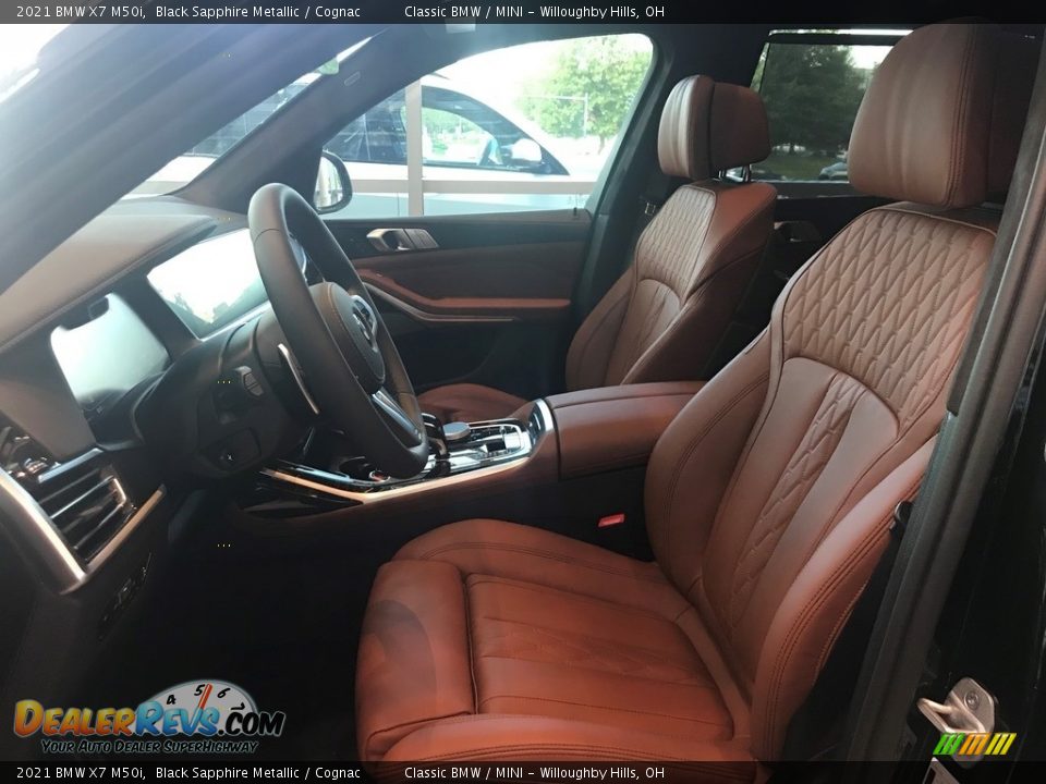 2021 BMW X7 M50i Black Sapphire Metallic / Cognac Photo #3