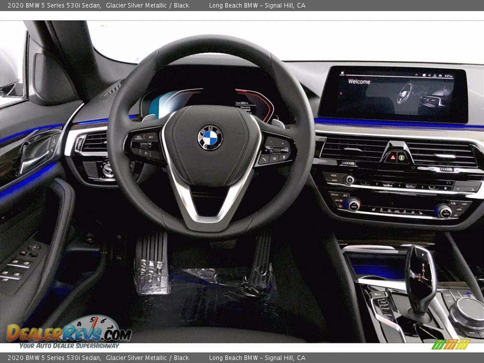 2020 BMW 5 Series 530i Sedan Glacier Silver Metallic / Black Photo #4